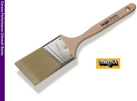 A high-quality image showcasing the Corona Excalibur Chinex Paint Brush 20560 Tapered Synthetic Filament Hand Formed Chisel Brush