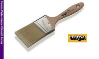 The image showcases the Corona Pearl Performance Chinex Paint Brush 20562 - a sleek black handle with a silver ferrule holding the high-quality synthetic bristles.
