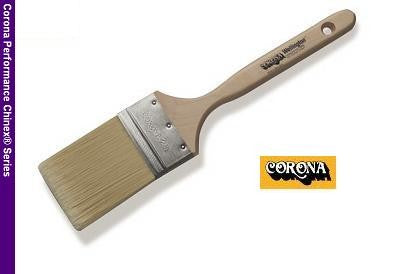 The image shows the Corona Wellington Performance Chinex Paint Brush 20960 featuring a comfortable wooden handle and high-quality synthetic bristles.]