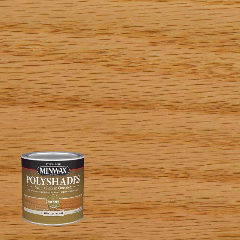 Minwax PolyShades Satin 1/2 Pint Classic Oak