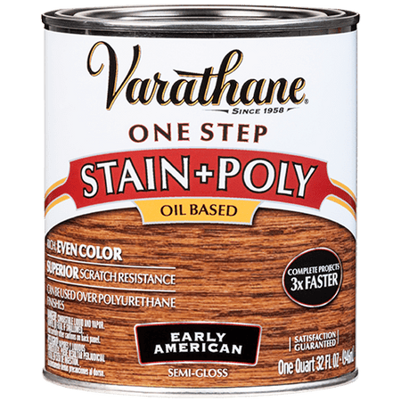 Varathane One Step Stain & Polyurethane Oil Based Quart Early American