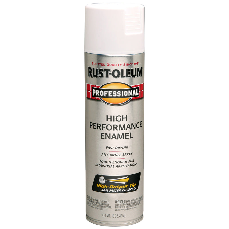 Rust-Oleum Professional High Performance Enamel Spray Paint Semi-Gloss White