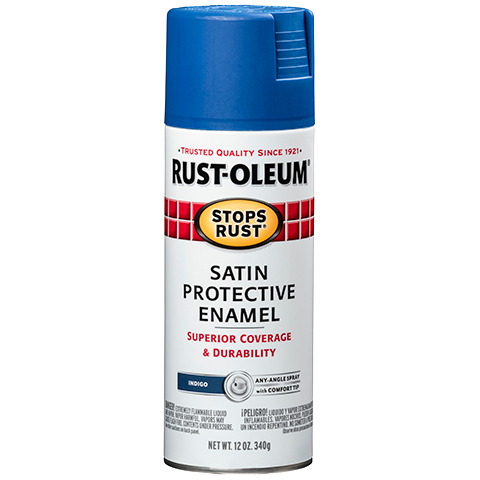 Rust-Oleum Stops Rust Satin Enamel Spray Paint Indigo