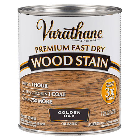 Varathane Premium Fast Dry Wood Stain Quart Golden Oak
