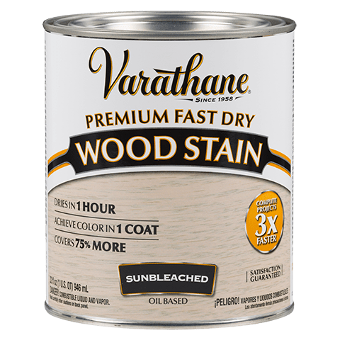 Varathane Premium Fast Dry Wood Stain Quart Sunbleached