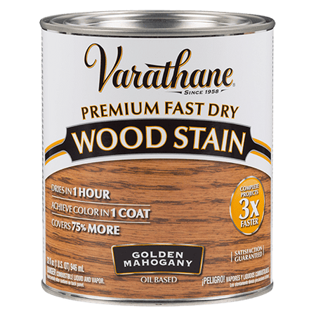 Varathane Premium Fast Dry Wood Stain Quart Golden Mahogany