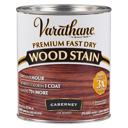 Varathane Premium Fast Dry Wood Stain Quart Cabernet