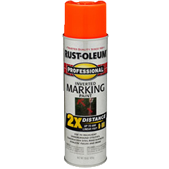 Rust-Oleum Professional 2X Distance Marking Paint Spray Fluorescent Orange