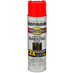 Rust-Oleum Professional 2X Distance Marking Paint Spray Fluorescent Red-Orange