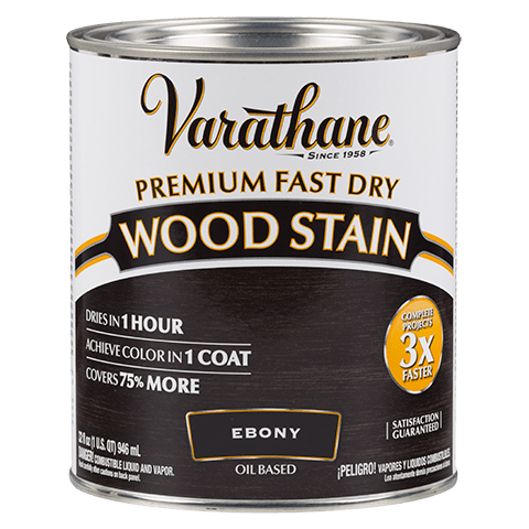 Varathane Premium Fast Dry Wood Stain Quart Ebony