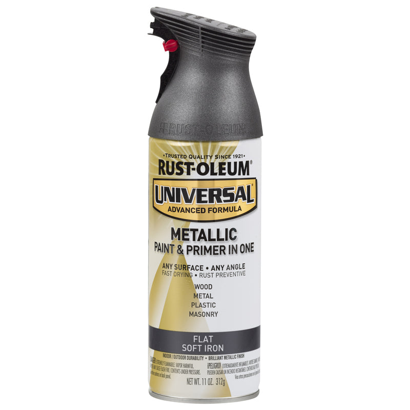 Rust-Oleum Universal Metallic Spray Paint Flat Soft Iron
