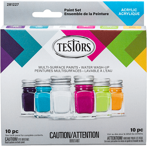 Testors 10 Pc Trend Acrylics Paint Set 281227