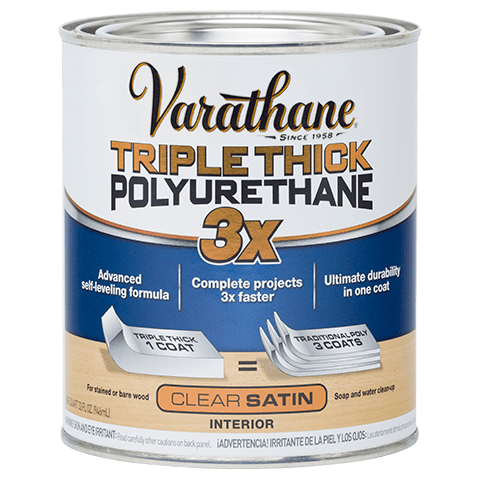 Varathane Triple Thick Polyurethane Quart Clear Satin