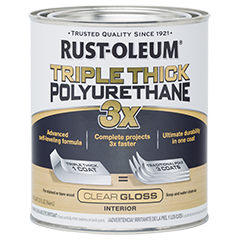 Rust-Oleum Triple Thick Polyurethane Quart Clear Gloss