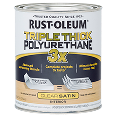 Rust-Oleum Triple Thick Polyurethane Quart Clear Satin