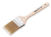 The image showcases the Corona Liberty Sash Handle Angled Paint Brush 28545 with its thin construction, lightweight hardwood handle, and expertly crafted bristles. 
