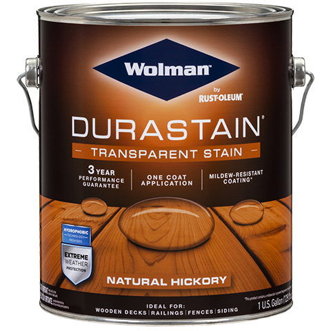 Wolman RainCoat One Coat Transparent Stain (Water-Based) Gallon Natural Hickory