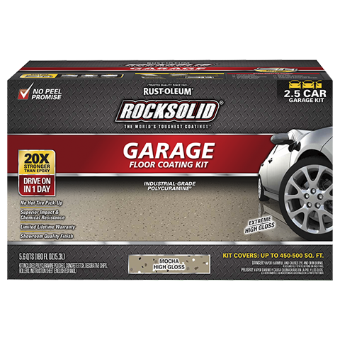 Rust-Oleum RockSolid Polycuramine® Garage Floor Coating Kit Mocha