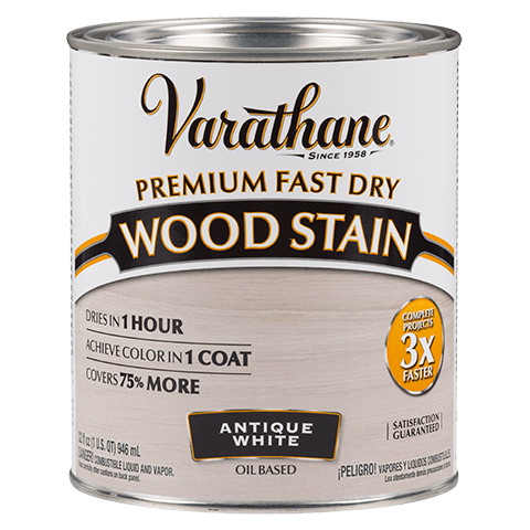 Varathane Premium Fast Dry Wood Stain Quart Antique White
