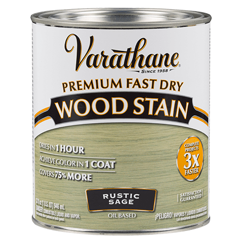 Varathane Premium Fast Dry Wood Stain Quart Rustic Sage