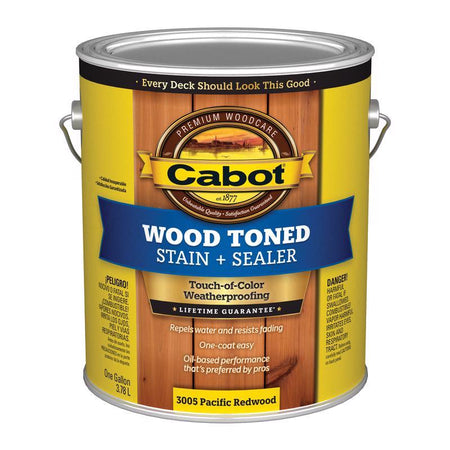 Cabot Wood Toned Deck & Siding Stain Gallon Pacific Redwood