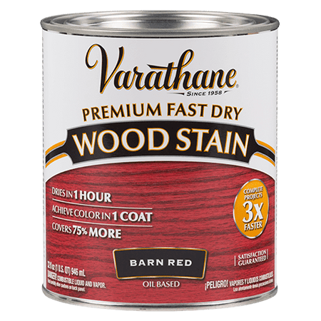 Varathane Premium Fast Dry Wood Stain Quart Barn Red