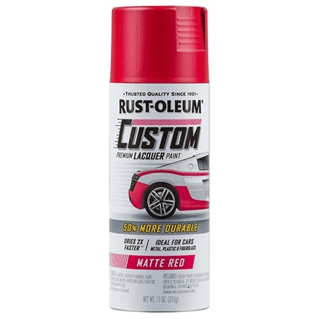 Rust-Oleum Automotive Premium Custom Lacquer Spray Paint Matte Red 