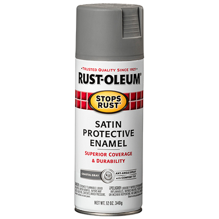 Rust-Oleum Stops Rust Satin Enamel Spray Coastal Gray