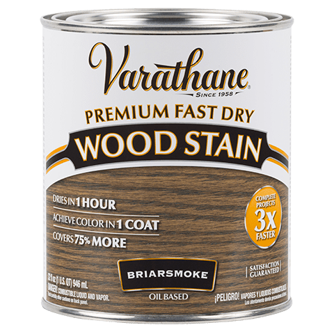 Varathane Premium Fast Dry Wood Stain Quart Briarsmoke