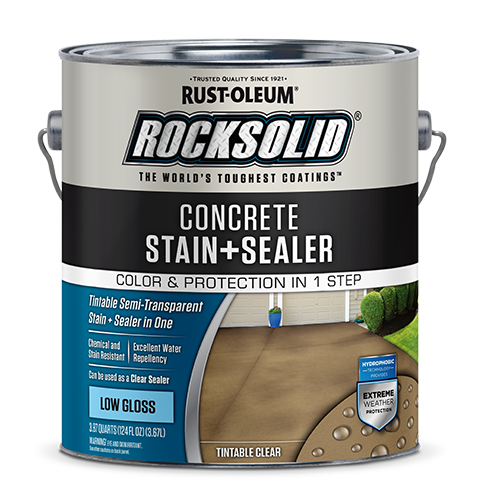 Rust-Oleum RockSolid Concrete Stain + Sealer Gallon Low Gloss