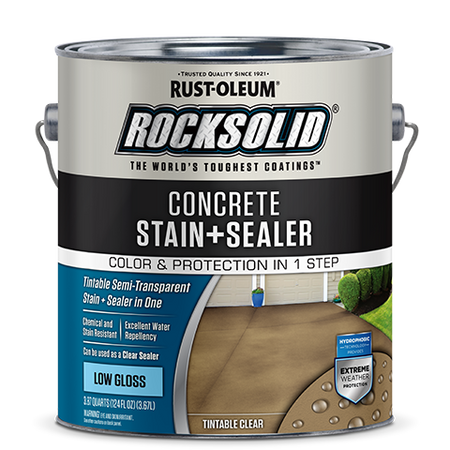 Rust-Oleum RockSolid Concrete Stain + Sealer Gallon Low Gloss