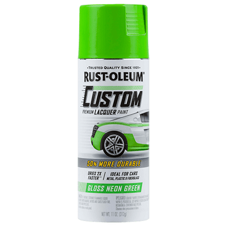 Rust-Oleum Automotive Premium Custom Lacquer Spray Paint Gloss Neon Green