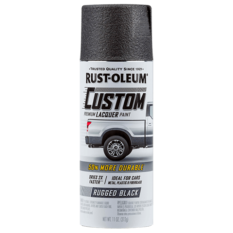 Rust-Oleum Automotive Premium Custom Lacquer Spray Paint Rugged Black
