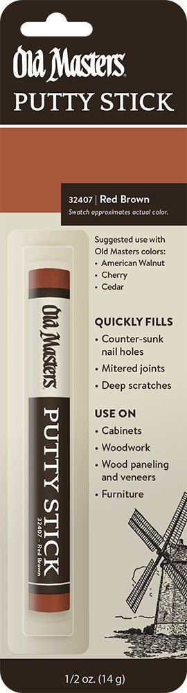 Old Masters Putty Stick Red Brown