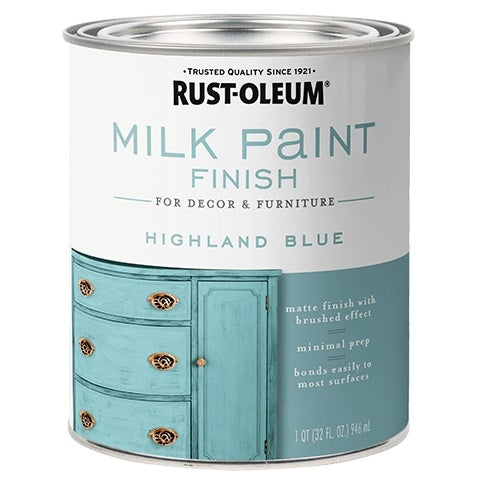 Rust-Oleum Milk Paint Finish Quart Highland Blue