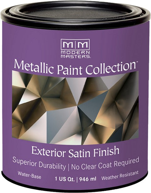 Modern Masters Metallic Exterior Satin Finish Restoration Nickel Quart Can
