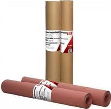 Four rolls of builders paper on a white background.