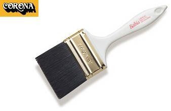 Corona Bahia Black China Paint Brush featuring a white plastic beavertail handle.