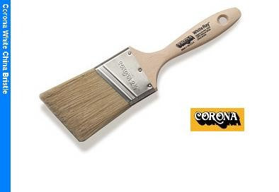 Corona W-Ray White China paint brush with  hand-formed chisel  bristles.