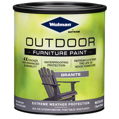 Wolman Outdoor Furniture Paint Quart Granite
