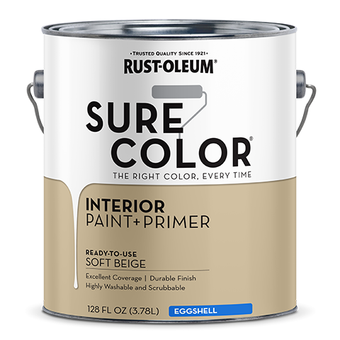 Rust-Oleum Sure Color Eggshell Interior Wall Paint Gallon Soft Beige