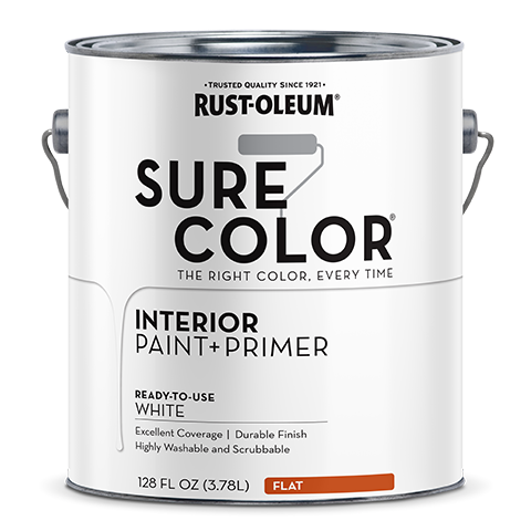Rust-Oleum Sure Color Flat Interior Wall Paint Gallon Flat White