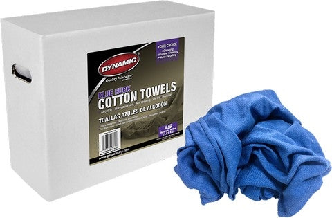Dynamic 4Lb Box Blue Huck Cotton Towel 40425