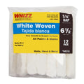 WhizzFlex White Woven Roller Cover 6 inch x 1/4 nap 12 Pack