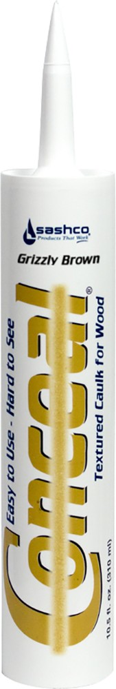 Sashco 10.5 Oz Conceal Textured Caulk for Wood Grizzly Brown