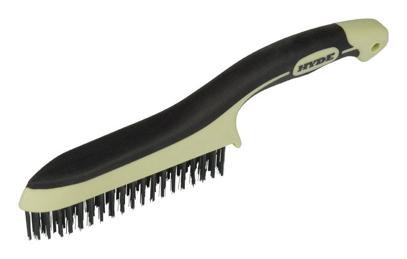 Hyde Tools MAXXGRIP PRO High Carbon Steel 11-3/4" Wire Brush 46830