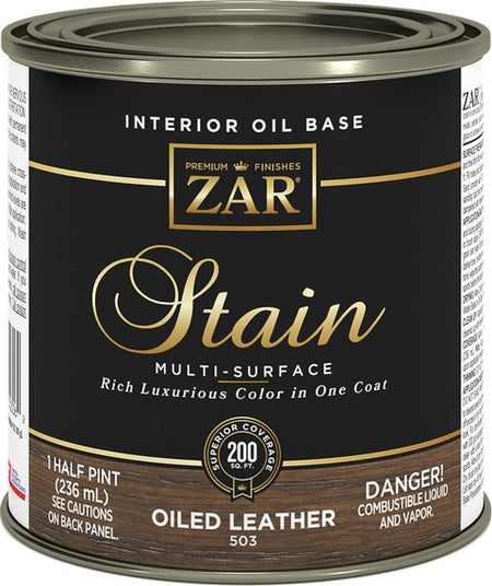UGL ZAR Oil Based Wood Stain Half Pint Oiled Leather