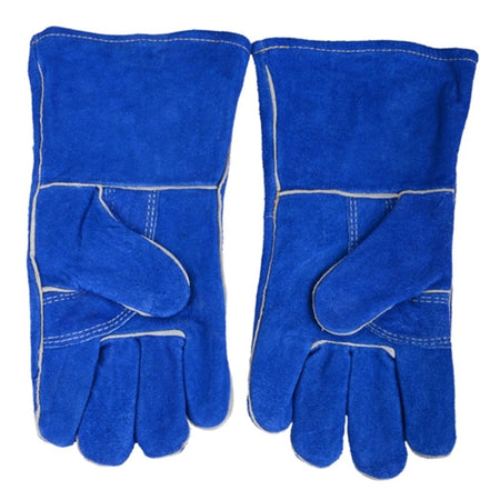 Forney 53422 Blue Leather Welding Gloves Men's Large