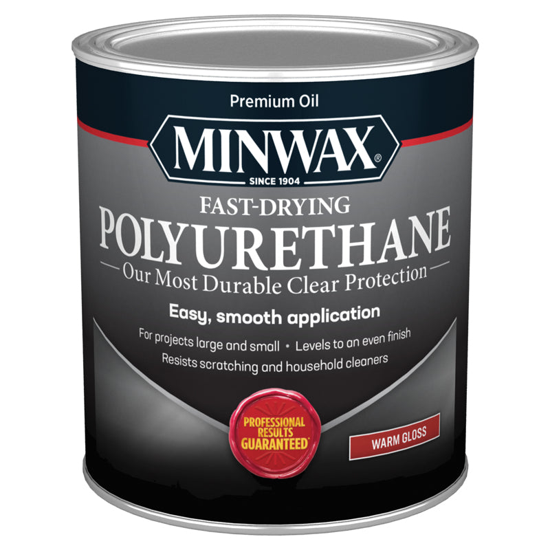 Minwax Oil-Based Clear Protective Finishes Fast Drying Polyurethane Quart Warm Gloss