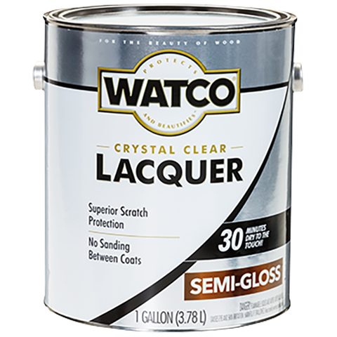 WATCO Lacquer Clear Wood Finish Gallon Semi-Gloss